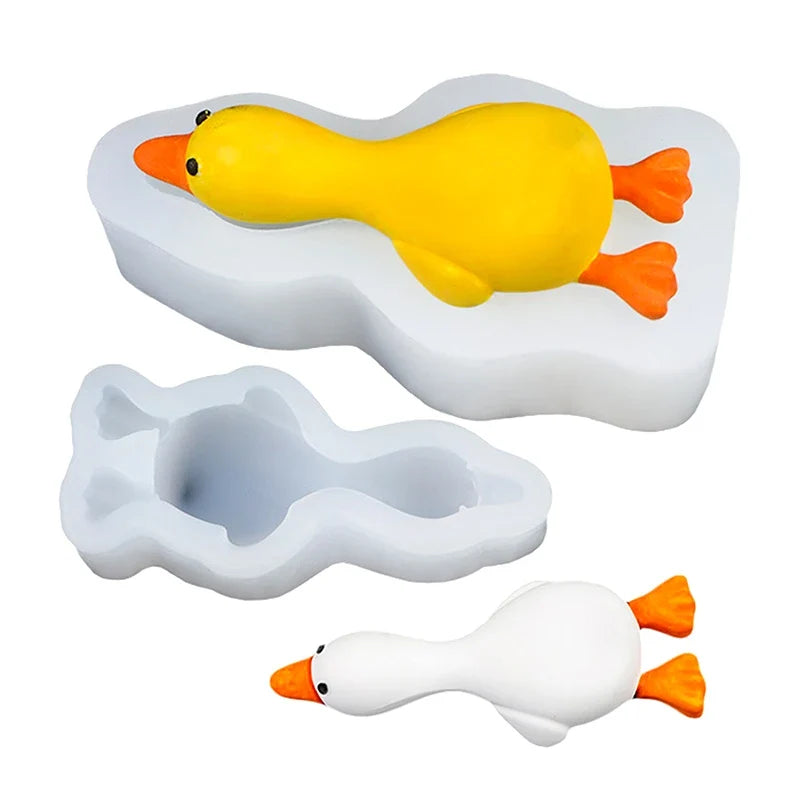 3D Duck Silicone Mold – DIY Candle, Soap, Plaster & Resin Silicone Craft Mold Qme