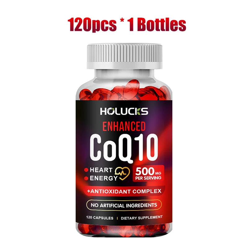 Yimiduk CoQ10 500mg – Buy 1 Get 1 Free | 120 Capsules CoQ10 Supplement Qst 120pcs