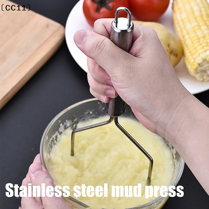Stainless Steel Wave Potato Masher – Vegetable & Fruit Puree Potato Masher Qme
