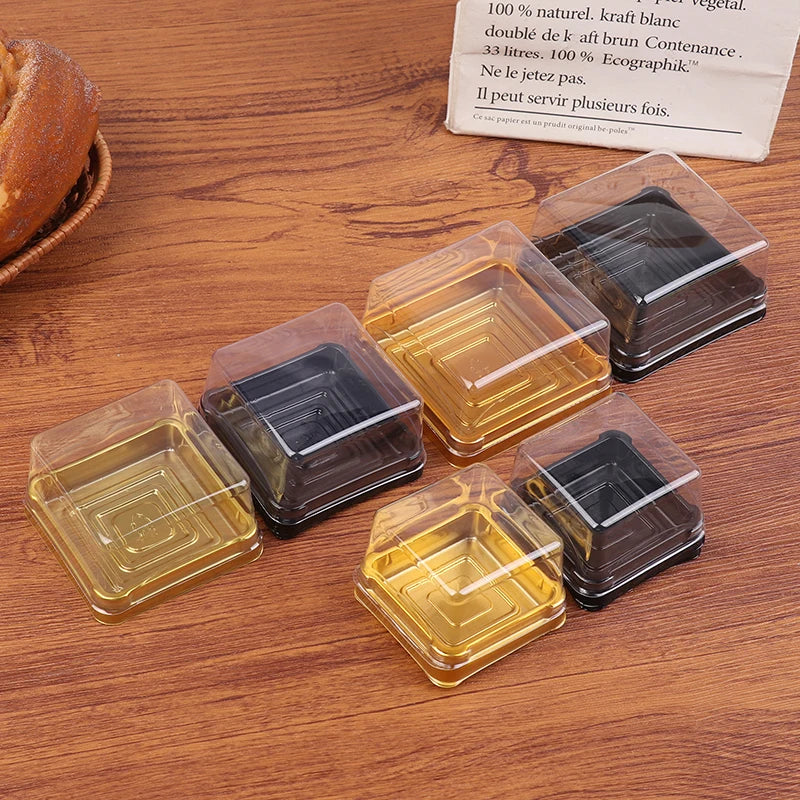 Transparent Square Plastic Muffin & Dessert Packaging Boxes Dessert Packaging Box Qme