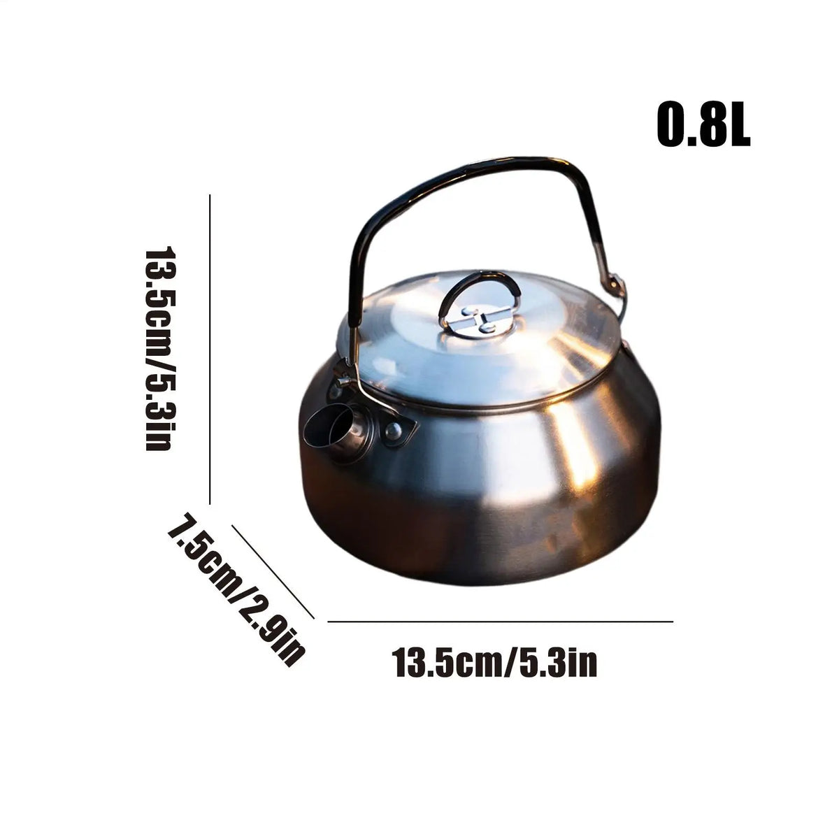 Stainless Steel Tea Kettle Foldable Handle – Portable Boiler Tea Kettle Qme