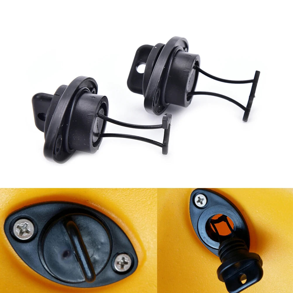 2pcs Universal Boat Drain Plug Kit – Kayak Canoe Scupper Bung Boat Drain Plug Qst