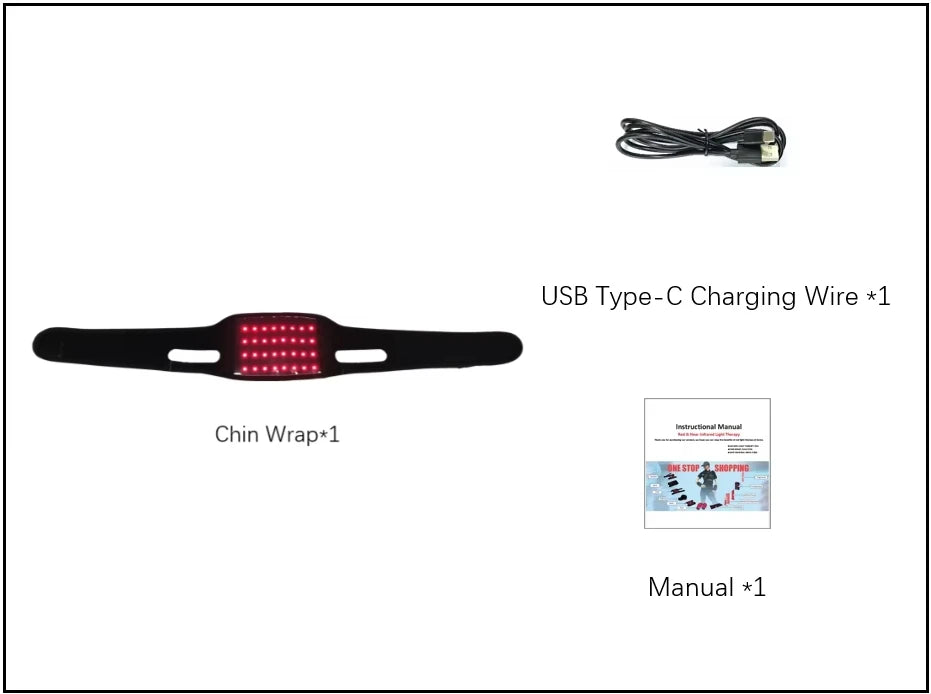 ZONGKUNG Red Light Therapy Belt – Chin & Neck Firming Red Light Therapy Belt Qst LED Band