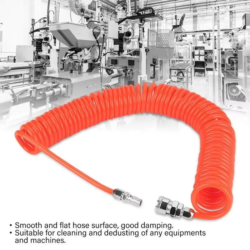 Pneumatic Spiral Coiled Air Hose for Air Compressors Pneumatic Air Hose Qme