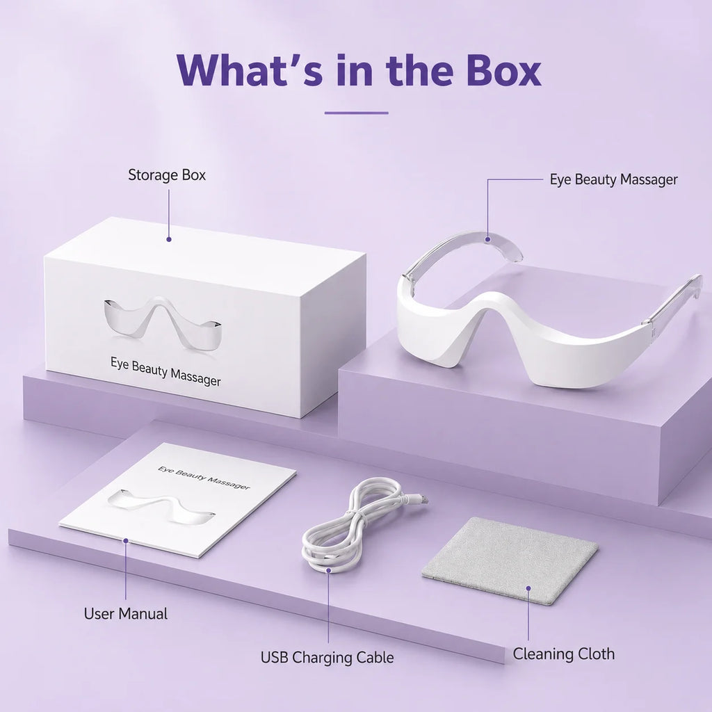 VIMYSHOW LED Eye Massager – 3-Color Light Beauty Device LED Eye Massager Qst