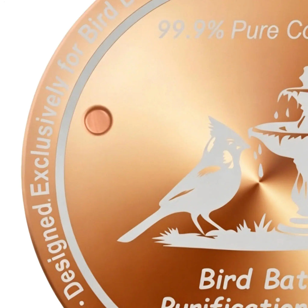 Copper Bird Bath Cleaner Plate | Natural Three-Point Support Bird Bath Accessory Qme