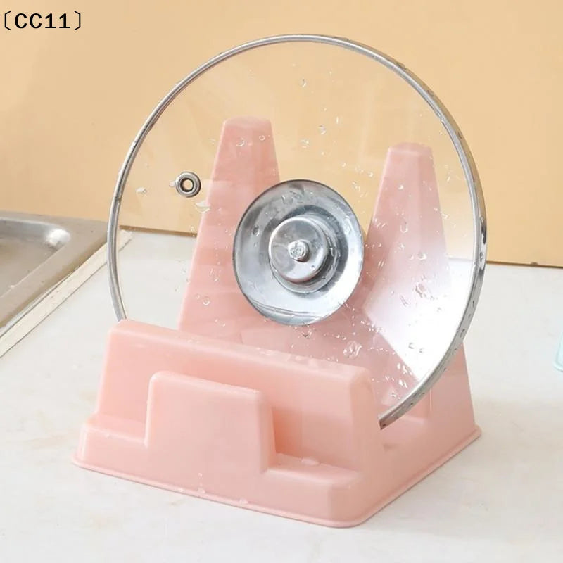 Plastic Pot Lid Holder Bracket Shelf – No Drilling Pot Lid Organizer Qme