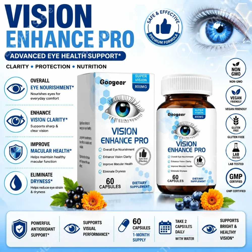 Googeer Vitamin C Eye Capsules 800mg – 60 CT Daily Care Vitamin C Supplement Qst