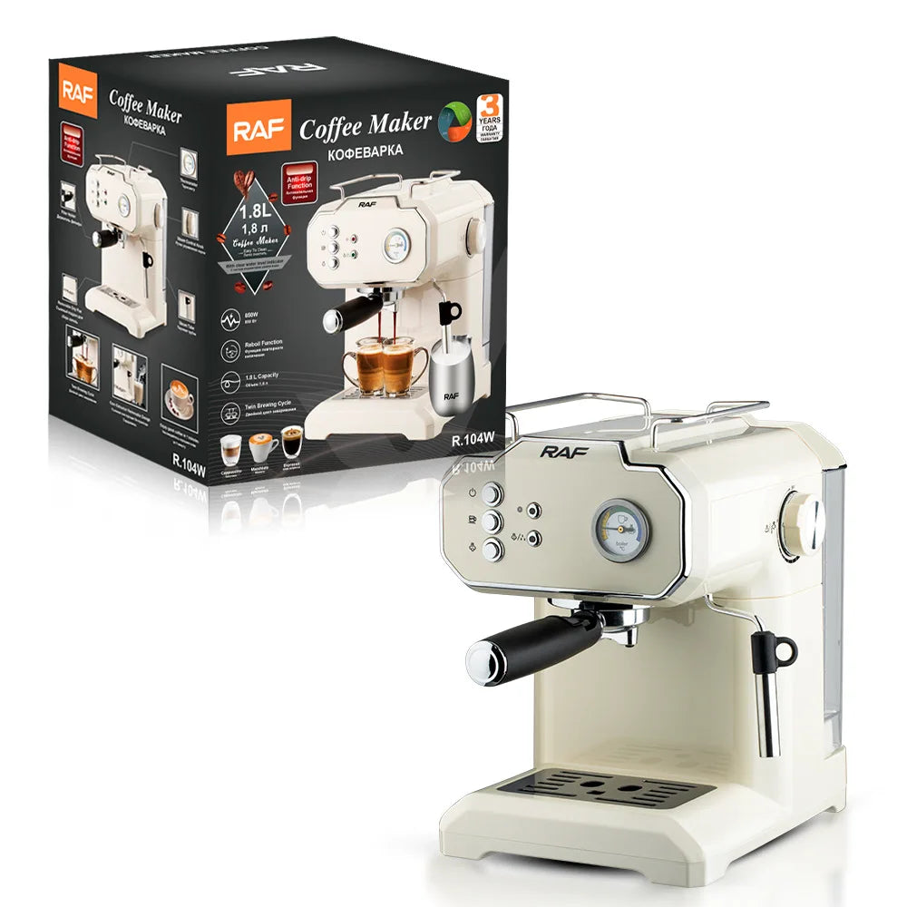 HAOYUNMA R104 Semi-Automatic Espresso Machine & Steam Frother Espresso Machine Qst