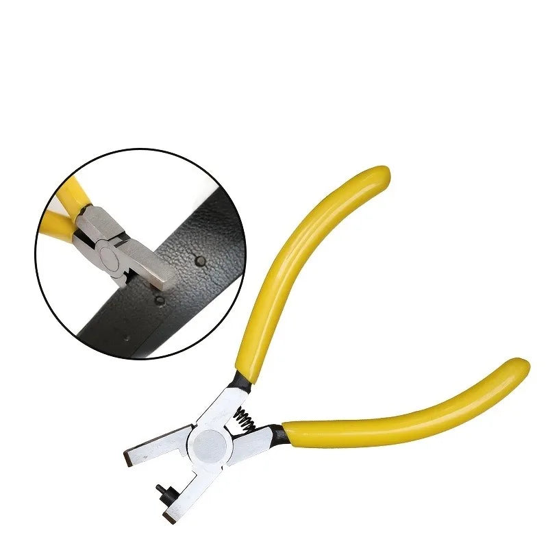 Manual Mini Hand Punch Tool – Leather, Belt & Watchband DIY Leather Hole Punch Qme