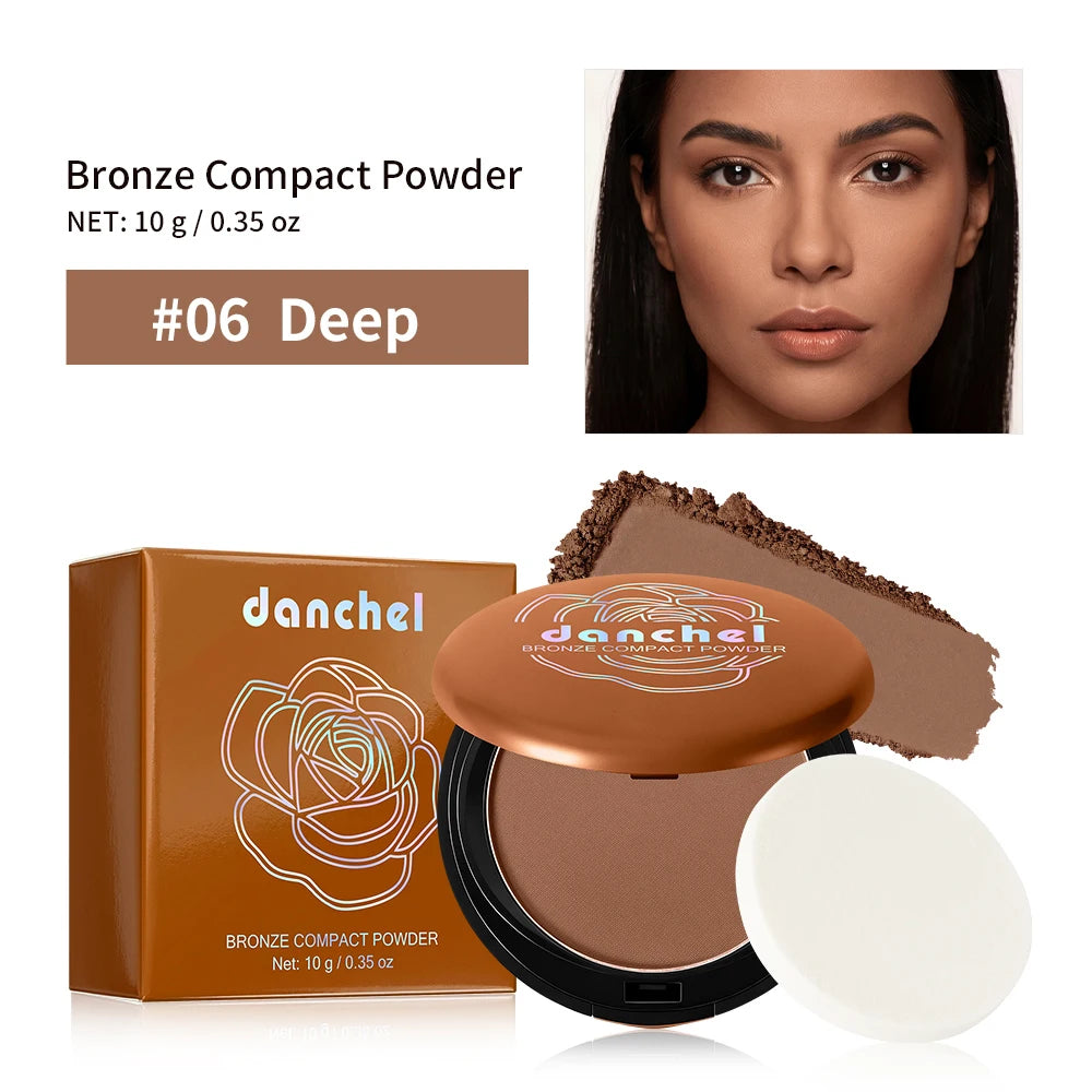 Matte Bronzing Powder – 6 Warm Shades, Buildable Contour Bronzing Powder Qst 06