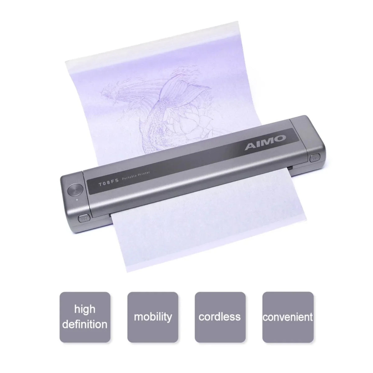 AIMO Wireless Tattoo Stencil Printer | Thermal Transfer Machine Tattoo Stencil Printer Qme