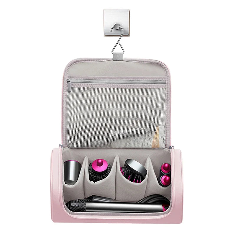 Hair Dryer Travel Organizer Bag – PU Leather Carrying Case Hair Tool Travel Case Qme