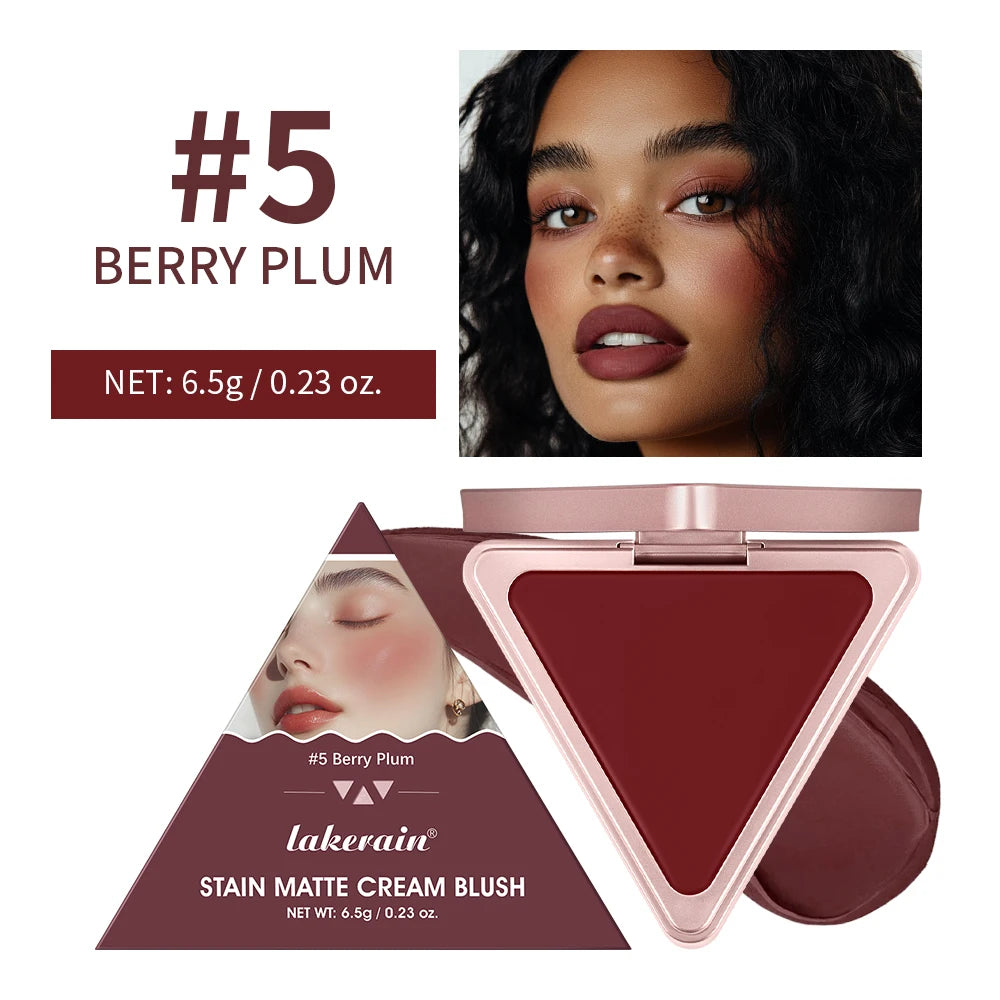 ibcccndc Triangle Cream Blush – Matte, Long-Lasting Rosy Glow Cream Blush Qst 05
