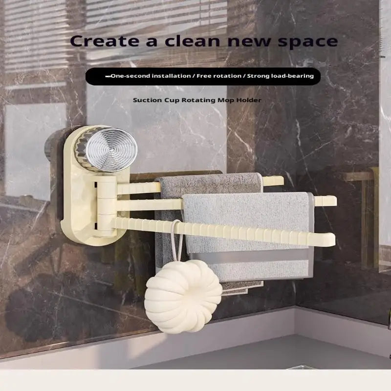 180° Swivel Wall-Mounted Towel Rack | Aluminum Bath Bar Swivel Towel Rack Qme