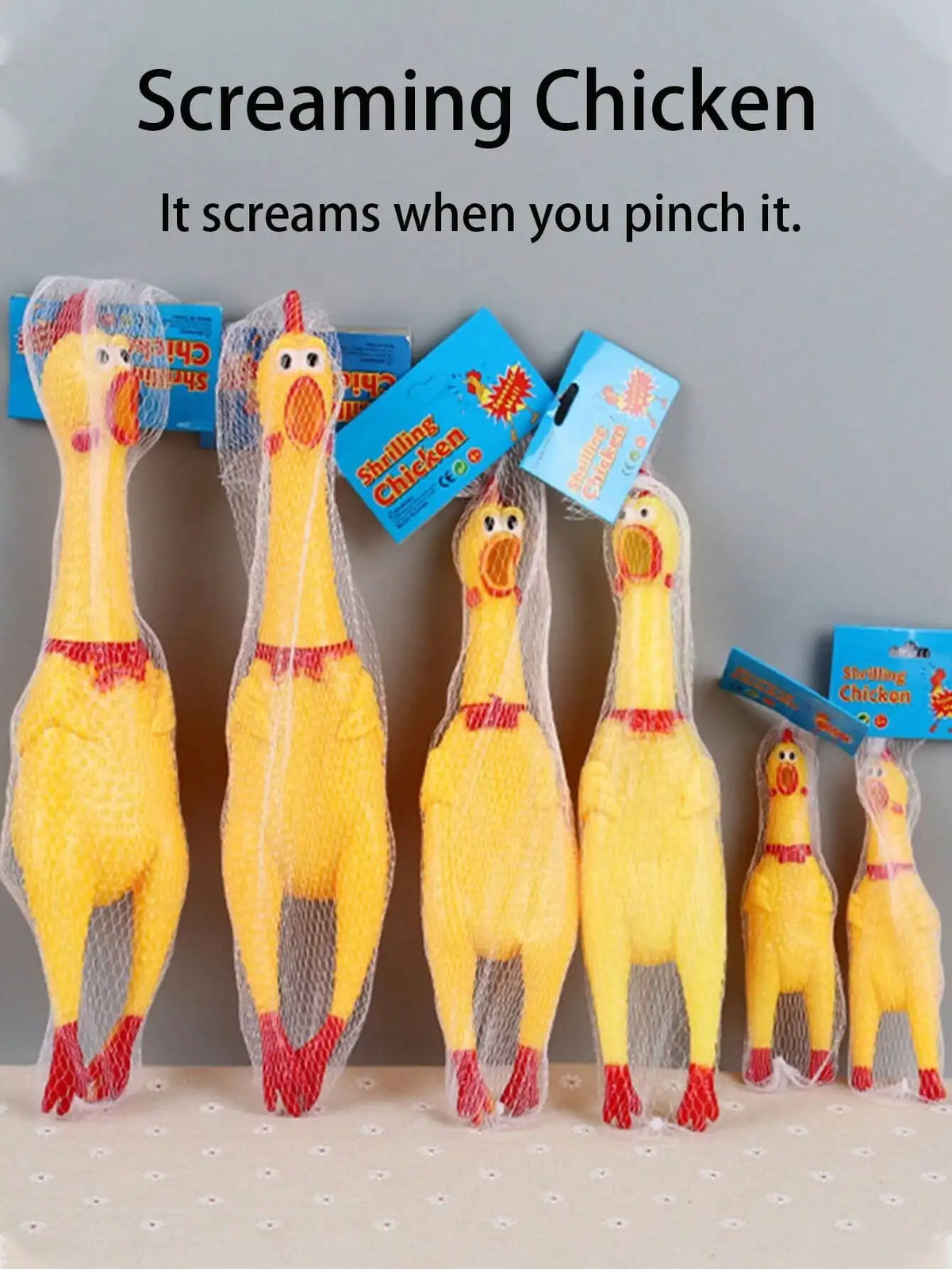 Screaming Chicken Squeeze Toy – Funny Novelty Prank Gift Novelty Squeeze Toy Qme