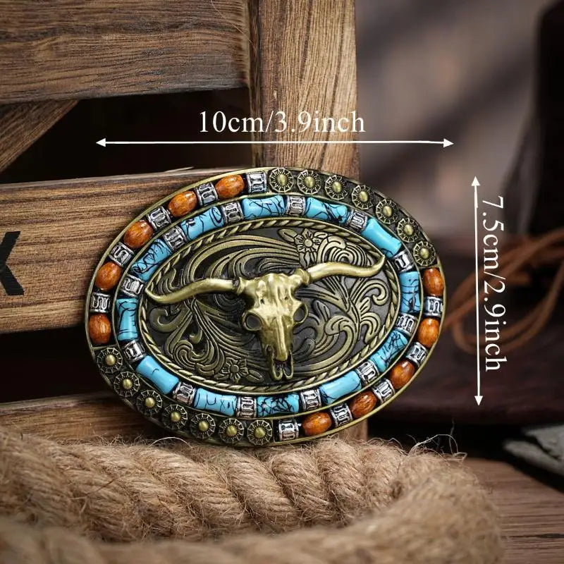 Western Belt Buckle – Vintage Cowboy Rodeo Silver | Men & Women Western Belt Buckle Qst A11