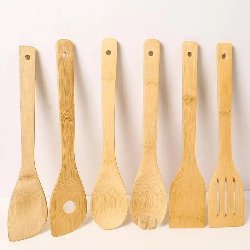 Bamboo Kitchen Utensils Set – Wooden Spoons & Spatulas Bamboo Kitchen Utensils Qme