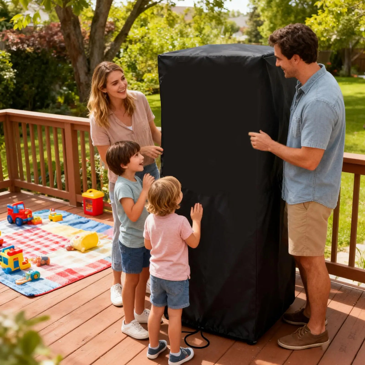 Popcorn Machine Cart Cover – Heavy Duty 420D Waterproof Appliance Cover Qme