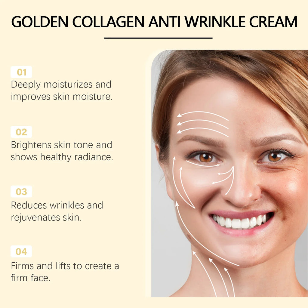24K Gold Collagen Face Cream – Firming & Anti-Wrinkle Gold Collagen Face Cream Qme