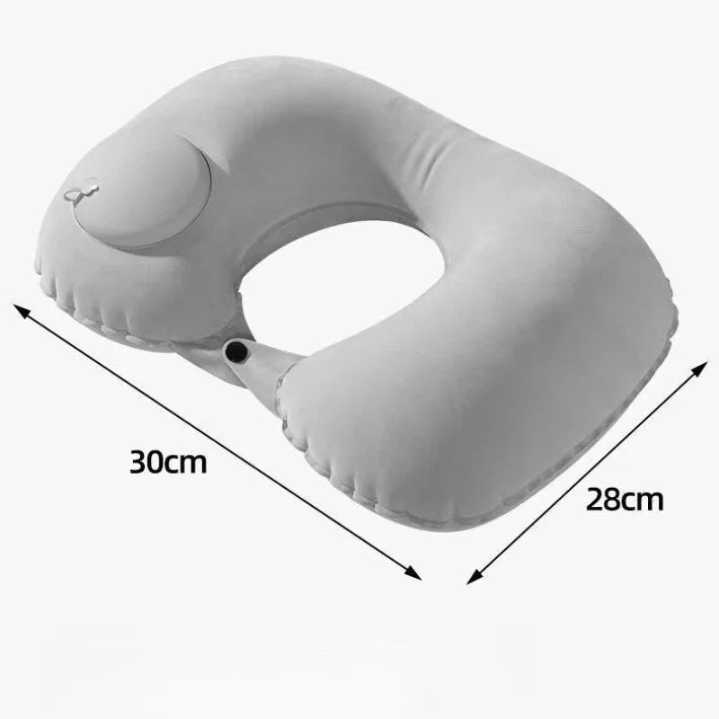 U-Shaped Inflatable Travel Neck Pillow – Portable & Compact Inflatable Travel Pillow Qme