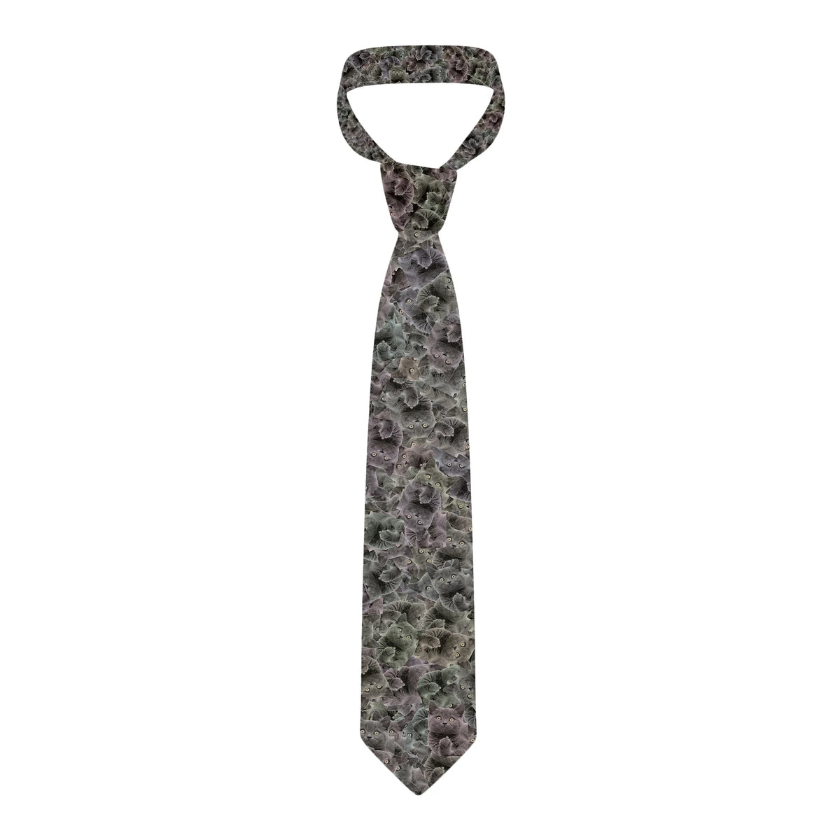 Cute Funny Cat Necktie – 3D Cartoon Print Fashion Tie Novelty Necktie Qme
