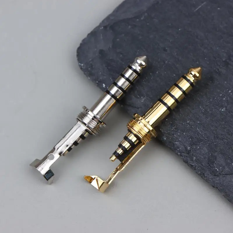 HiFi 5-Pole Balanced Audio Plug | Rhodium Copper 4.4mm Clip Balanced Audio Plug Qme