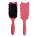 Boar Bristle Curl Defining Detangling Brush – Styling Tool Curl Styling Brush Qme 1Pc Rose Red