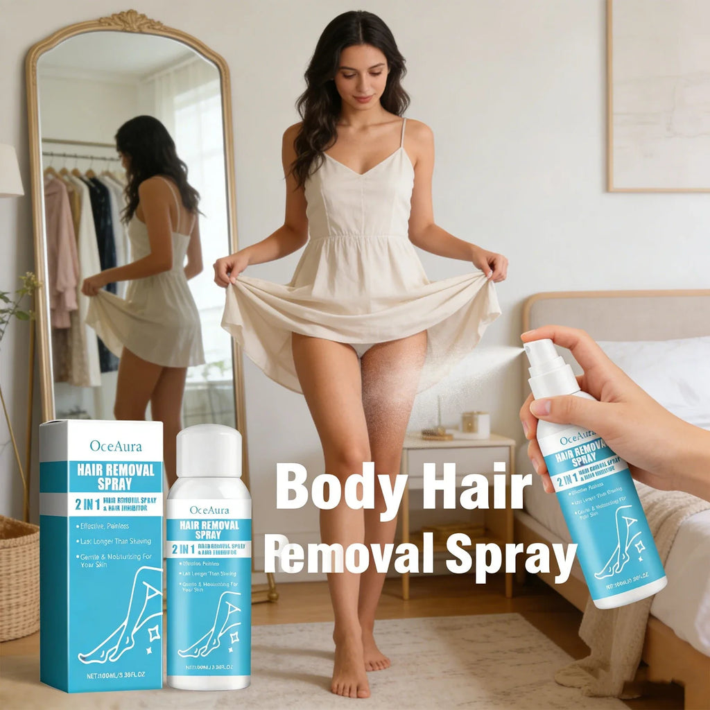 Natural Hair Removal Spray – Body, Armpit & Leg Depilatory Depilatory Spray Qme