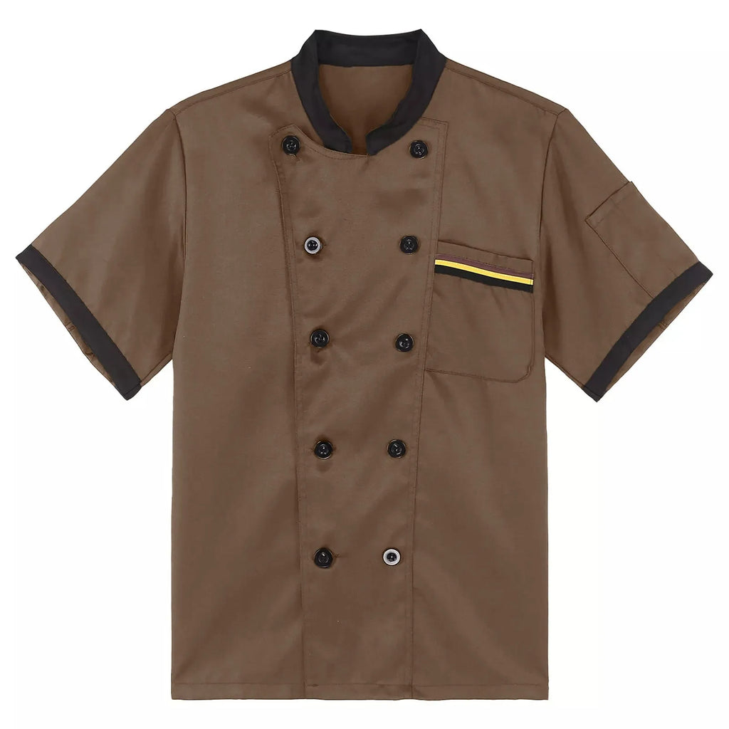 Chef Short Sleeve Kitchen Uniform – Restaurant, Café & Bakery Chef Uniform Top Qme
