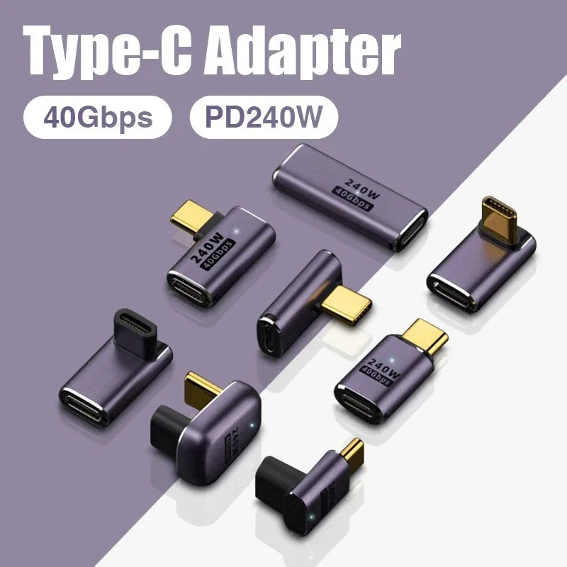 USB4 Type-C OTG Adapter 40Gbps 8K PD240W | Aluminum Alloy USB-C OTG Adapter Qme