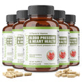 Hawthorn Hibiscus Garlic Cardiovascular Support Supplement Wellness Supplement Qst 60 count-5 bottle