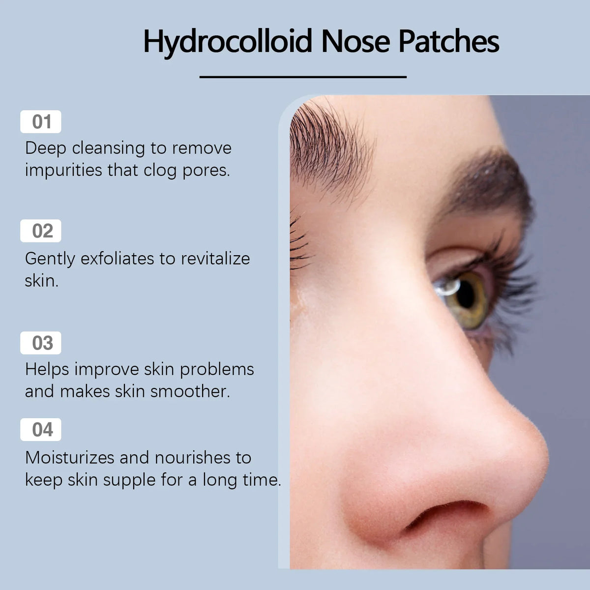 Salicylic Acid Nose Pore Strips & Hydrocolloid Patches | Qme Nose Pore Strips Qme