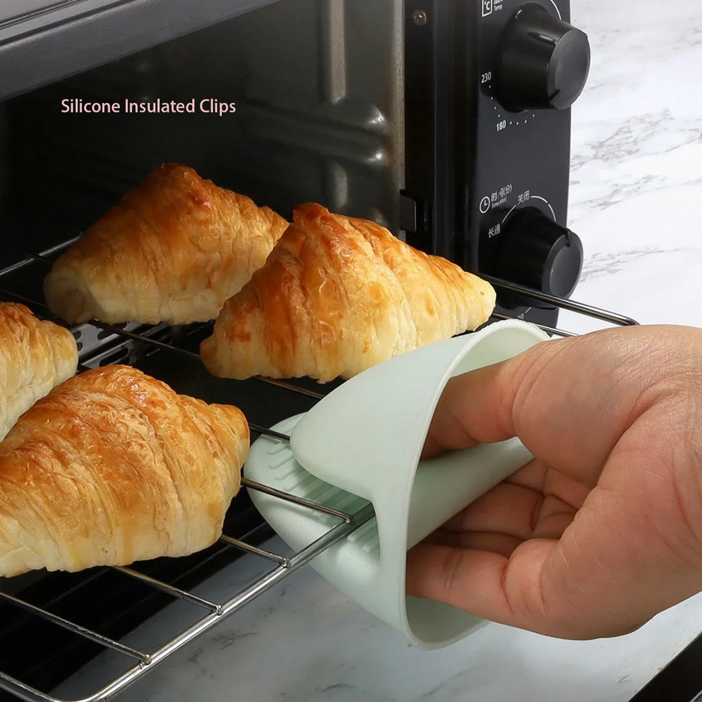 Silicone Oven Mitts – Non-Slip, Heat Resistant | 2-Pack Silicone Oven Mitts Qme
