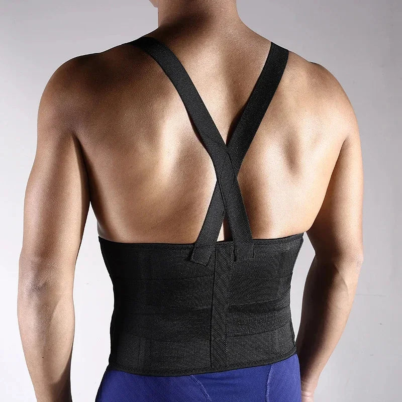 Heavy-Duty Weightlifting Belt – Lumbar Support & Suspenders Weightlifting Support Belt Qst