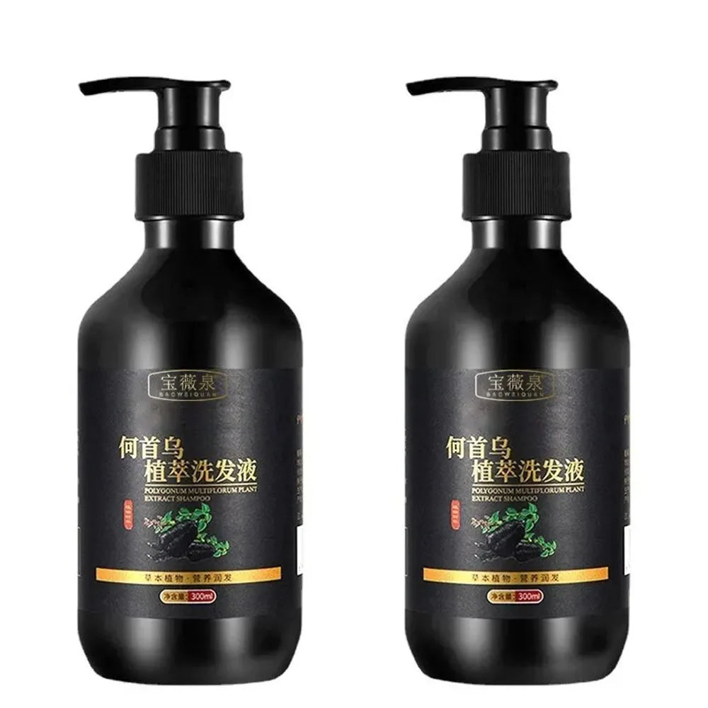 YOUNGCOME Herbal Polygonum Multiflorum Shampoo 300ml Herbal Shampoo Qst 2PCS