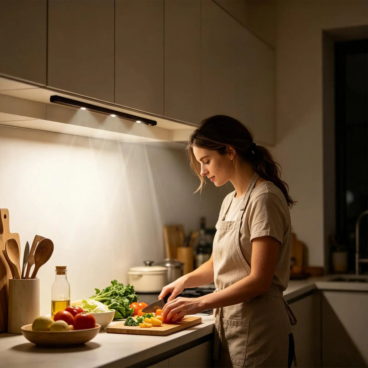 LED Rechargeable Under Cabinet Strip Light – 3 Brightness Levels LED Cabinet Strip Light Qme