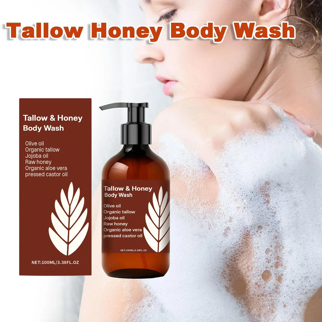 Tallow & Honey Body Wash – Moisturizing Gentle Shower Gel Moisturizing Body Wash Qme