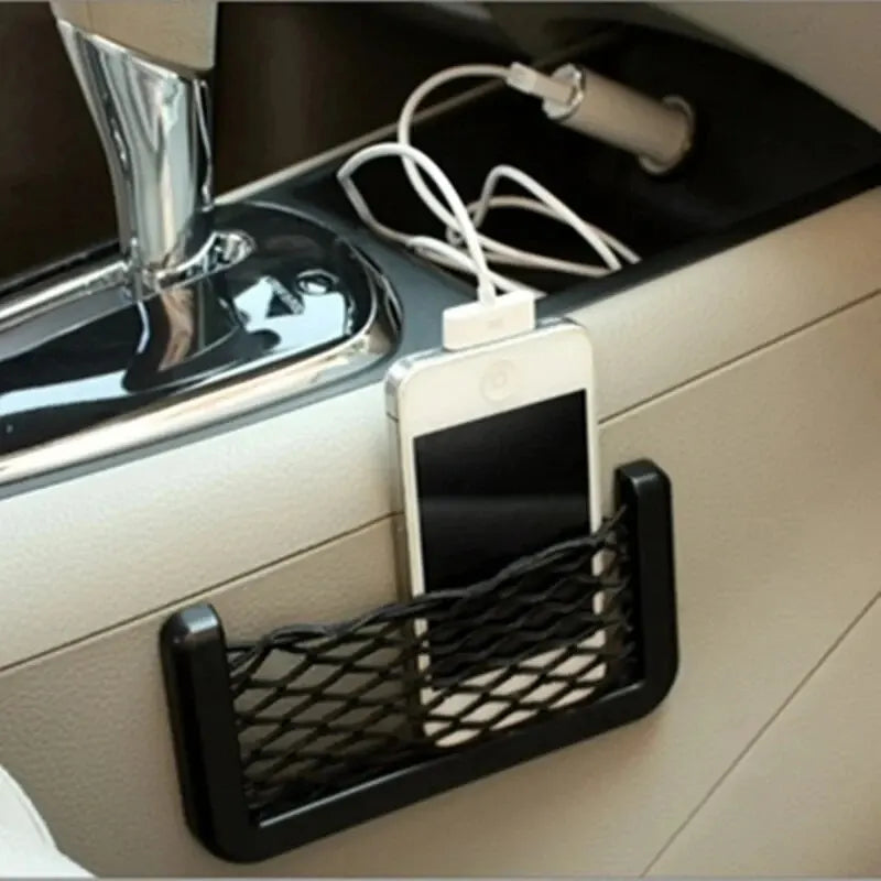 Car Seat Side Mesh Storage Bag & Phone Pocket Organizer Car Seat Organizer Qme