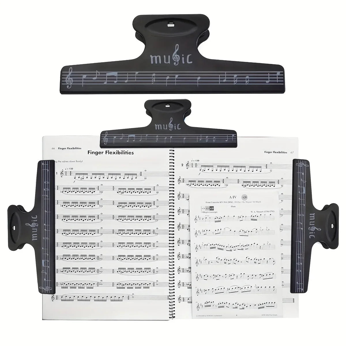 Music Note Sheet Clip Page Holder Clamp – Piano & Guitar Music Sheet Clip Qme