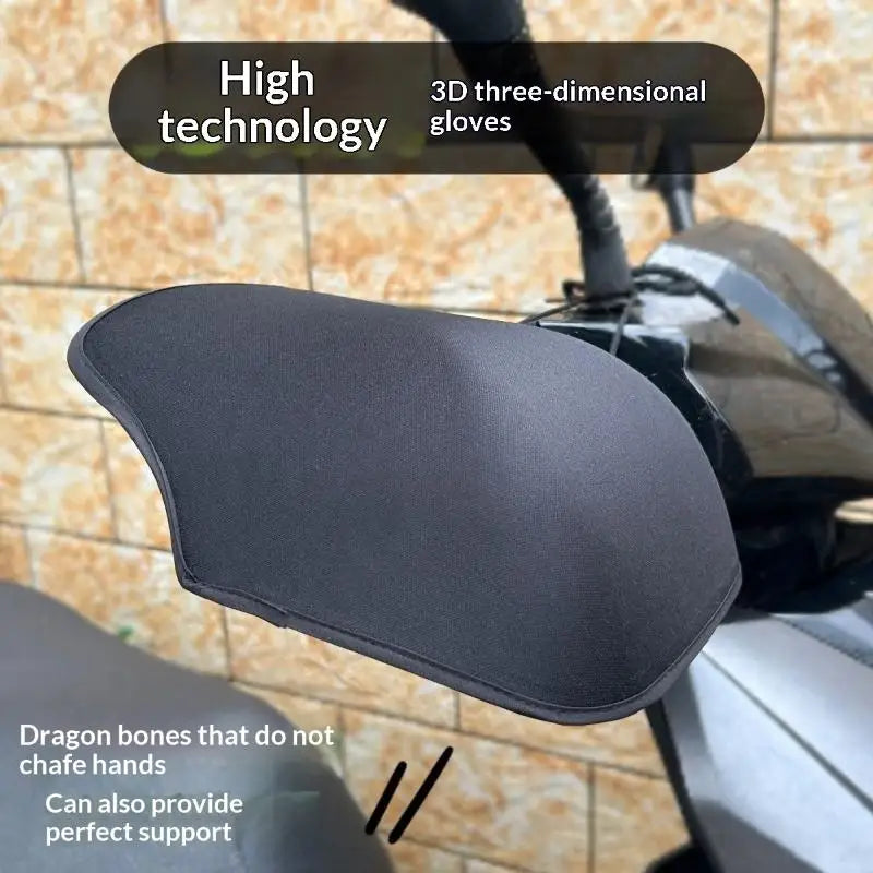 Motorcycle Handlebar Muffs – Windproof Waterproof UV Covers Handlebar Muffs Qst Black