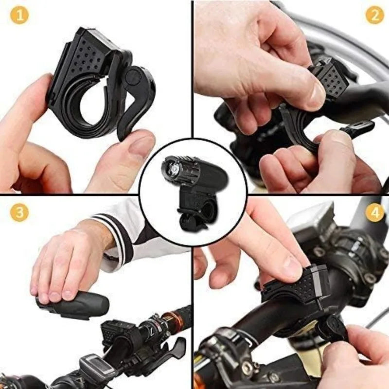 Waterproof LED Bike Light Set – USB Rechargeable Front & Taillight Bike Light Set Qme