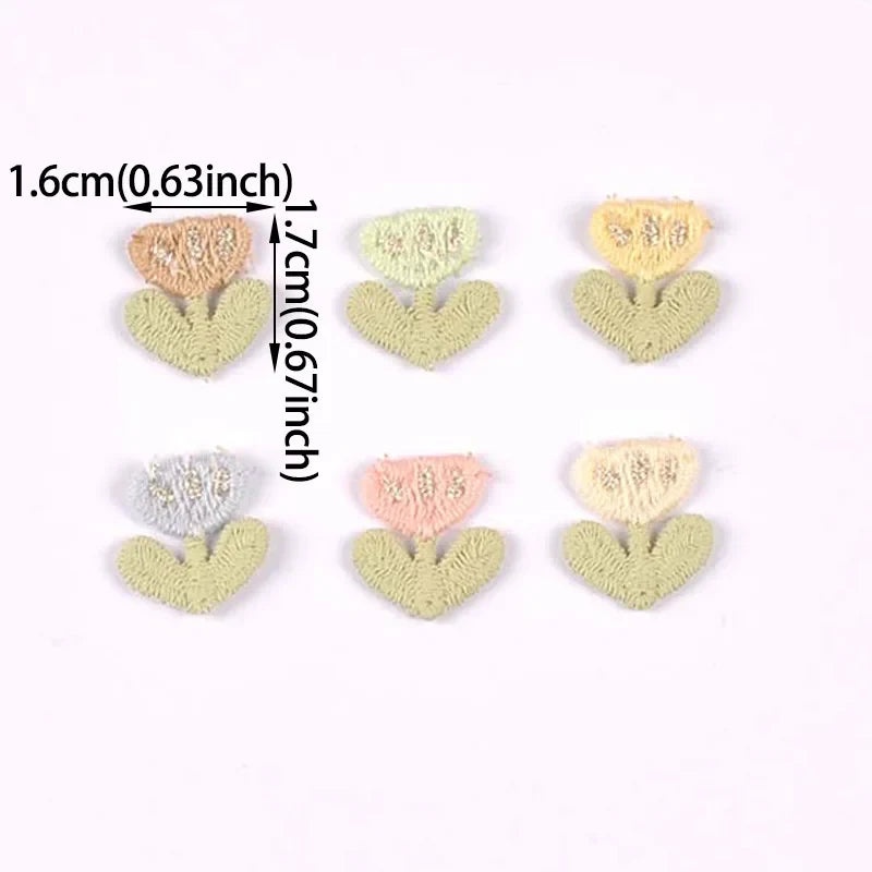 Tulip Embroidered Appliques Assorted Colors – DIY Sewing Patches Embroidered Applique Patch Qme