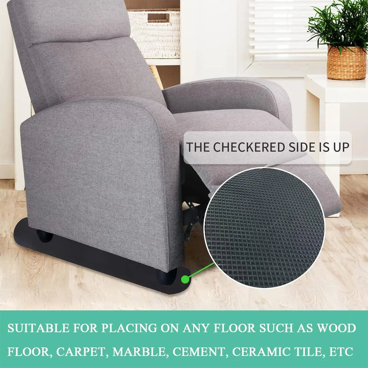Non-Slip Cuttable EVA Furniture Rail Pads for Sofa & Chair Furniture Grip Pads Qme