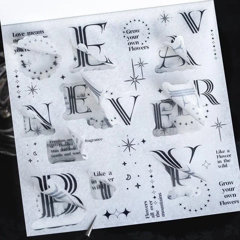 Alphabet Sticker Book – Minimalist DIY Scrapbook Stickers Decorative Sticker Book Qme