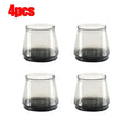 Silicone Chair Leg Floor Protectors with Felt Wrap – 4 Pack Furniture Leg Protectors Qme black-4pcs M(21mm-30mm)