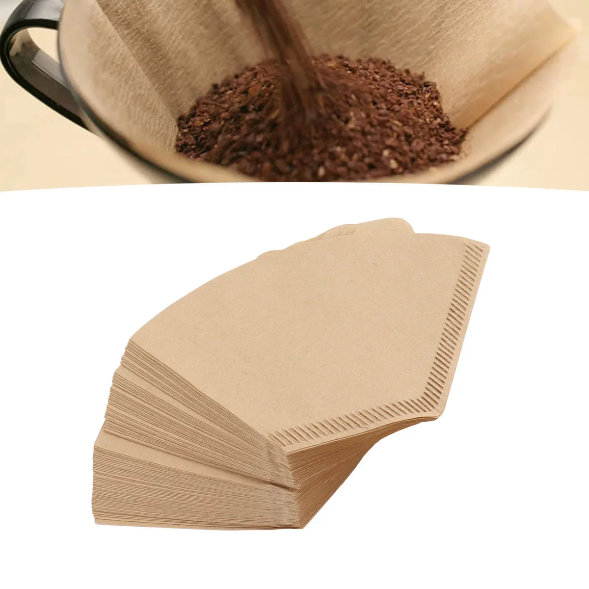 100 Cone Coffee Filters | 1-2 Cup Disposable Paper Filters Coffee Filters Qme
