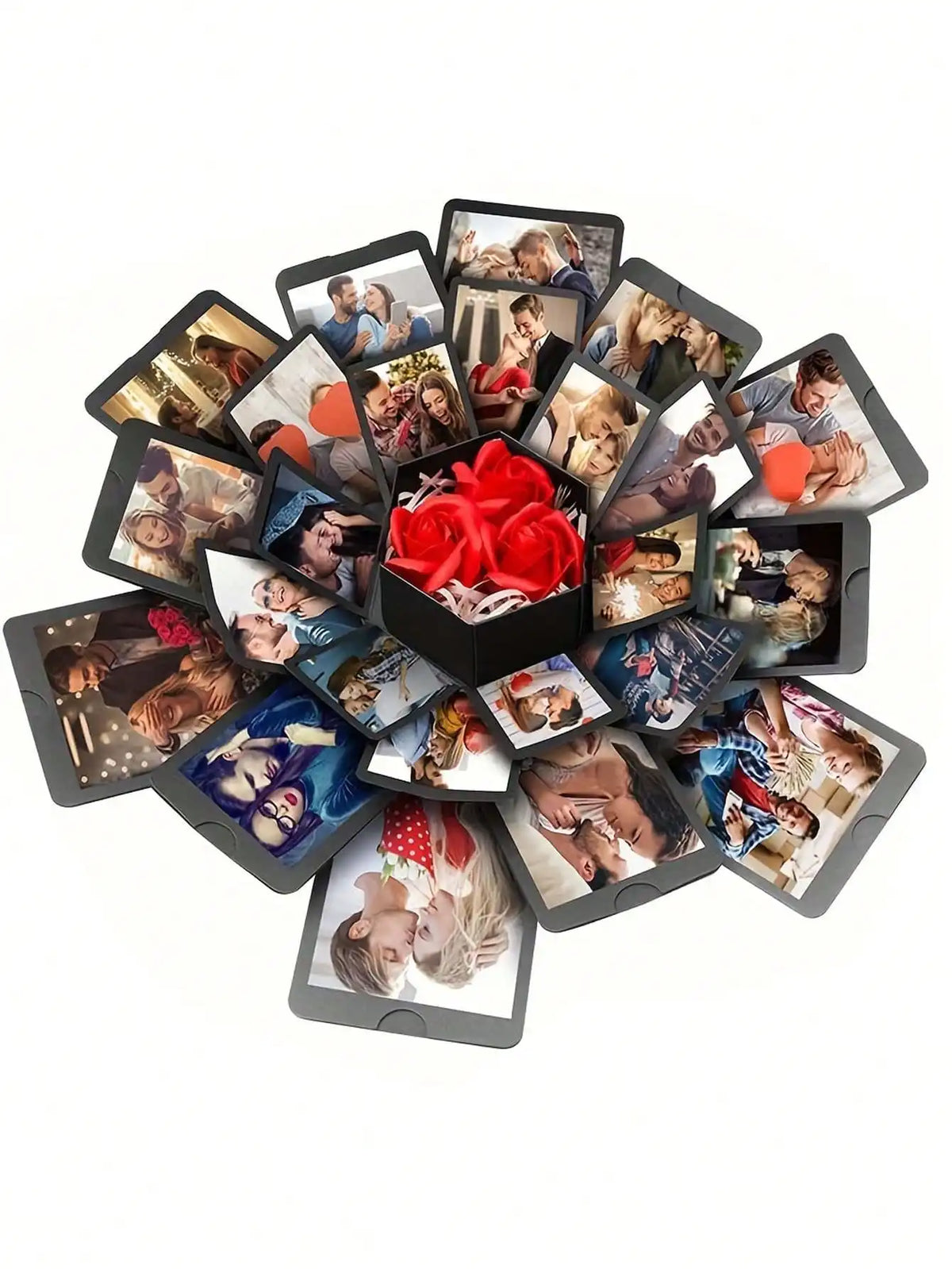 Hexagonal DIY Photo Album Surprise Gift Box – 8 Inch DIY Gift Box Qme 1pc