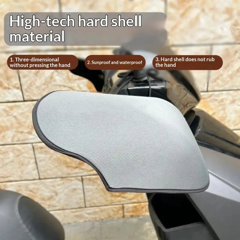 Waterproof Handlebar Muffs – Motorcycle & E-Bike Hand Guards Handlebar Muffs Qme Gray