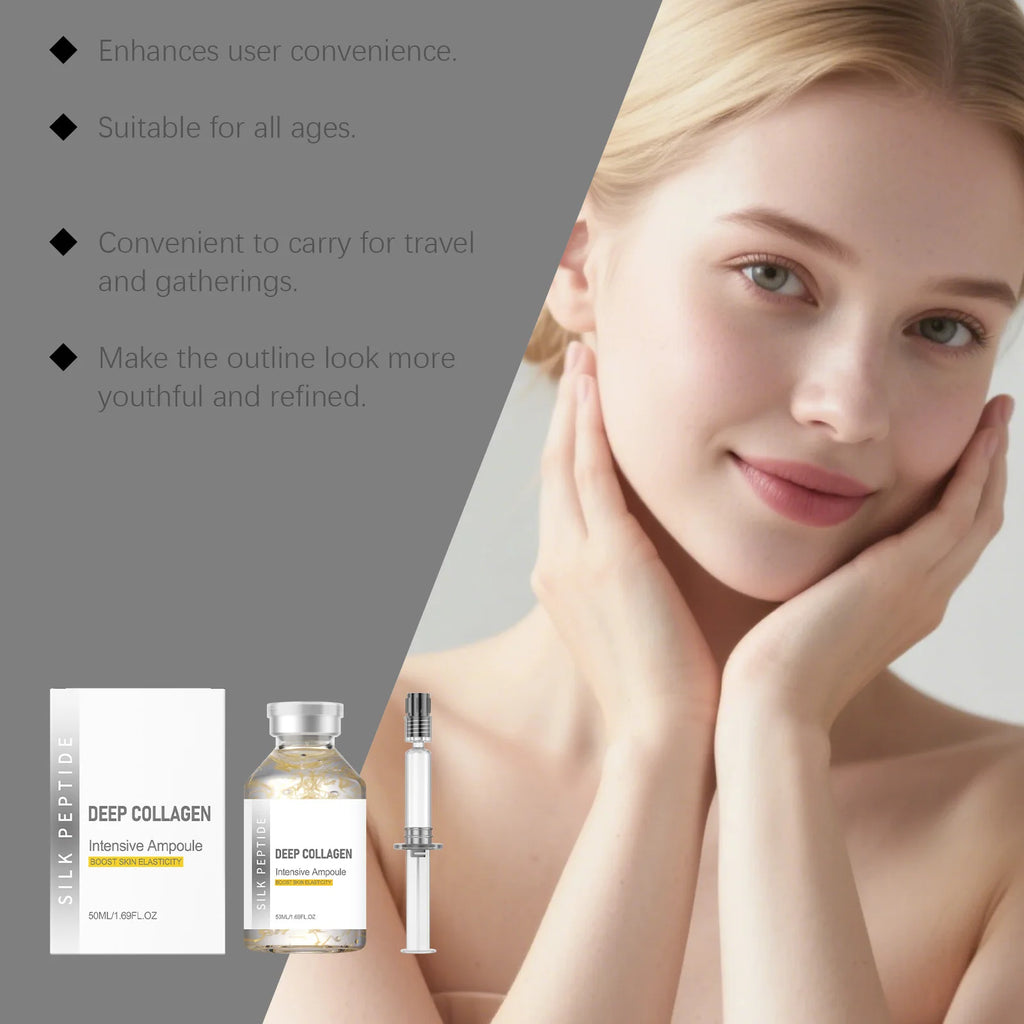 Korean Silk Peptide Collagen Lifting Face Serum Ampoule 50ml Face Serum Qst